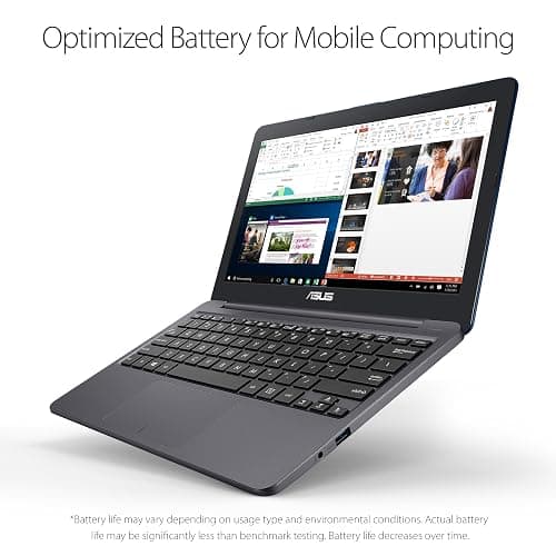 ASUS VivoBook L203MA Ultra-Thin Laptop, Intel Celeron N4000 Processor, 4GB LPDDR4, 64GB eMMC, 11.6” HD, USB-C, Windows 10 in S Mode (Switchable to Pro), L203MA-DS04, One Year of Microsoft Office 365 thumbnail 3