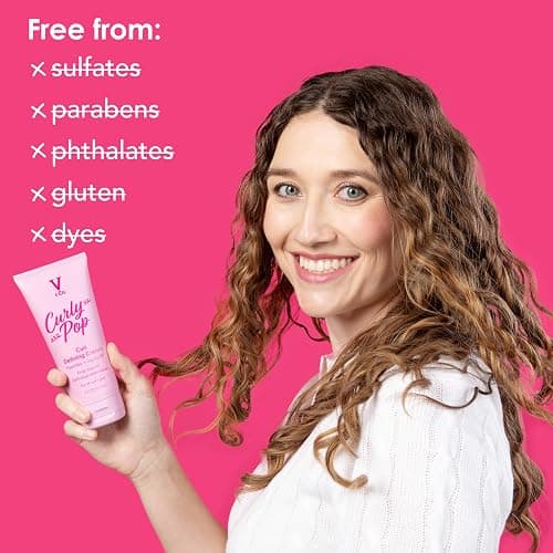 V&Co. Beauty Curly Pop Curl Defining Cream – Curl Cream for Curly Hair, Anti Frizz & Moisturizing Hair Care with Peptides & Jojoba Oil – Defines Curls, Enhances Elasticity & Adds Hydration – 6 oz thumbnail 7