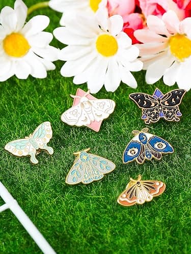Janinka 10 Pcs Butterfly Enamel Pins Set Cute Enamel Backpack Lapel Pin Cool Horror Brooches for Steampunk Badge Jewelry thumbnail 7
