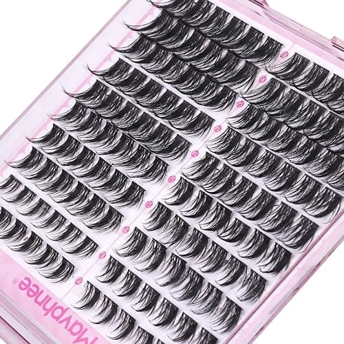 Natural Lash Clusters Kit Spiky Cluster Eyelash Extension Kit 120 Pcs CC-Curly Eyelash Clusters 10-16MM Wispy Individual Lashes Kit with Lash Bond and Seal and Eyelash Tweezers by Mavphnee thumbnail 7