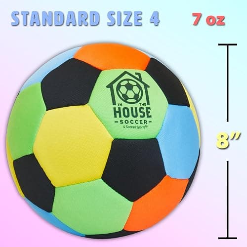 U Scored Sports in The House Soccer Ball - Indoor Size 4 Padded Soccer Ball for Girls (Ages 3+), Boys (Ages 3+) & Adults - Bring Soccer Practice Home - Perfect for Juggling - Gift for Soccer Player thumbnail 3