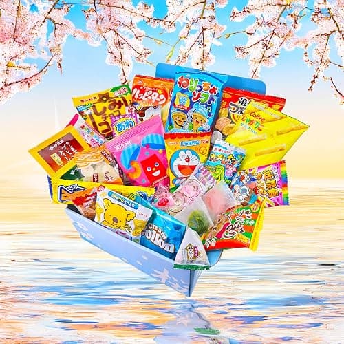 Sakura Box Japanese Candy & Snacks Okashi Share Pack, Premium Okashi & Dagashi Food, Ocha Green Tea Drink thumbnail 7