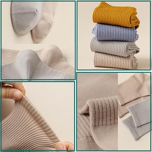 MAGIARTE Mens Athletic Cotton Quarter Crew Socks Moisture Wicking Odor Control Arch Support Compression Running Socks for men thumbnail 4