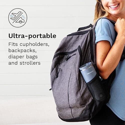 Baby Brezza Superfast Portable Baby Bottle Warmer – 50% Faster - Travel Breastmilk Warmer and Formula Warmer - Safe, Even Heating - Up to 9oz - No Adapters, Black thumbnail 6