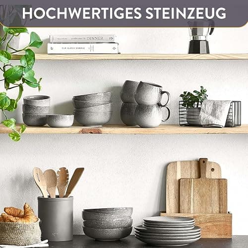 SPRINGLANE Geschirrset Misty Cliff 24-tlg., Steingut Tafelservice für 4 Personen thumbnail 2