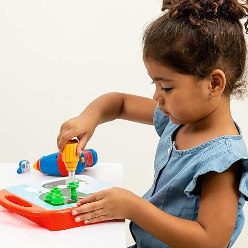 Educational Insights Design & Drill ABCs & 123s - Construction Toys & Toddler Tools, Kids Tool Set with Real Electric Drill Toy, Preschool Learning Activities, Building Kits and Gifts for Ages 3+ thumbnail 4