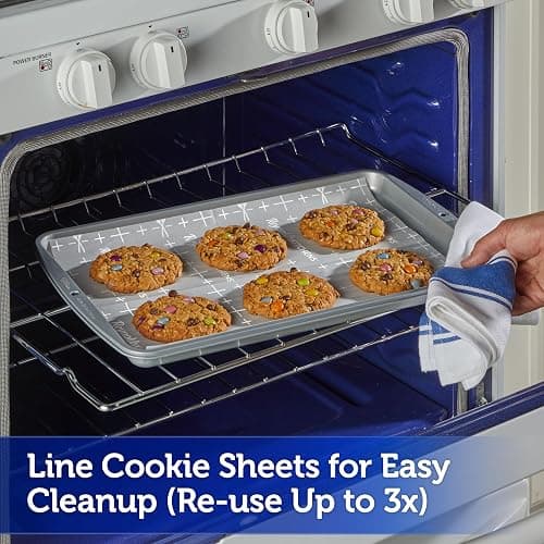 Reynolds Kitchens Cookie Baking Sheets, Pre-Cut Parchment Paper, 25 Count per Pack (Pack of 4), 100 Sheets Total thumbnail 6