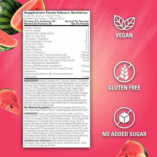 EHPlabs OxyShred Thermogenic Pre Workout Powder & Shredding Supplement - Preworkout for Men & Women, Sugar Free Energy Powder with 150mg of Caffeine - Juicy Watermelon, 60 Servings thumbnail 2