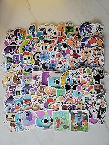 Dandys Cartoon Sticker World - Waterproof Vinyl Decals 100-Piece thumbnail 2