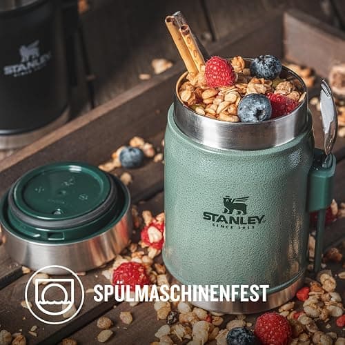 Stanley Classic Legendary Thermobehälter Für Essen Mit Göffel 400 ml - Hält 7 Stunden Heiß Oder Kalt - Edelstahl Warmhaltebehälter - BPA-Frei - Spülmaschinenfest - Matte Black thumbnail 7