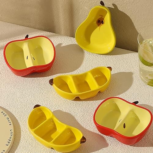 1 PCS Ceramic Fruit-shaped Dipping Dishes Set Soy Sauce Dishes, 3 oz Ceramic Dipping Bowls, Sauce Cups, Dinnerware and Accessories, Housewarming Gifts, Ketchup, BBQ, Party, Charcuterie Accessories thumbnail 9