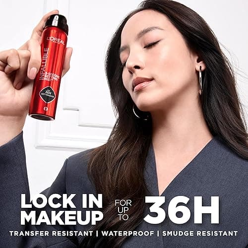 L'Oreal Paris Infallible 3-Second Setting Spray Mist, Microfine Mist for up to 36HR Wear, Clear, 1.76 oz thumbnail 3