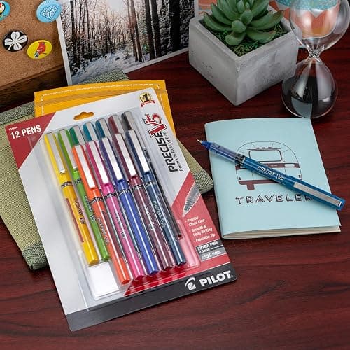 Pilot, Precise V5, Capped Liquid Ink Rolling Ball Pens, Extra Fine Point 0.5 mm, Assorted Colors, Pack of 12 - Assorted thumbnail 5