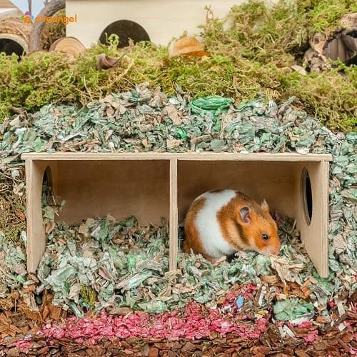 Niteangel Hamster Secret Peep Shed 2-Chamber Hideout & Tunnel Exploring Toys (Large - for Syrian Hamster) thumbnail 2