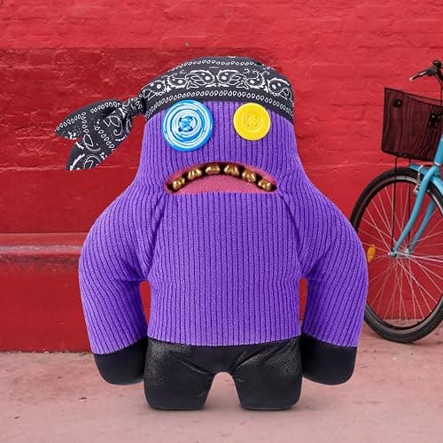 Fuggler Fugg Life 9-Inch Plush Toy (Sasquoosh) by ZURU – Funny Ugly Monster Stuffed Animal with Human-Like Teeth, Quirky Collectible Plush for Kids, Tweens, Teens, Adults & Weird Toy Lovers thumbnail 2