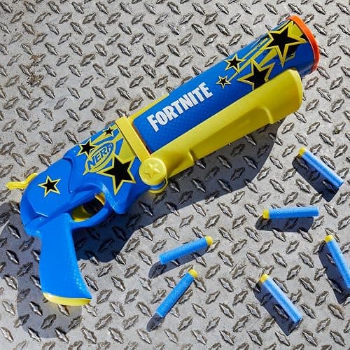 Nerf Fortnite Half Tone Hero Blaster, Bonus Code to Unlock Half Tone Hero Wrap in The Game, Break Open Loading, 12 Nerf Elite Darts, Fortnite Gifts (Amazon Exclusive) thumbnail 12
