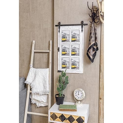 RiteSune White Wooden Barn Door 5x7 Photo Picture Frame Collage Wall Mounted for Family Entryway, Living Room, Bedroom thumbnail 4