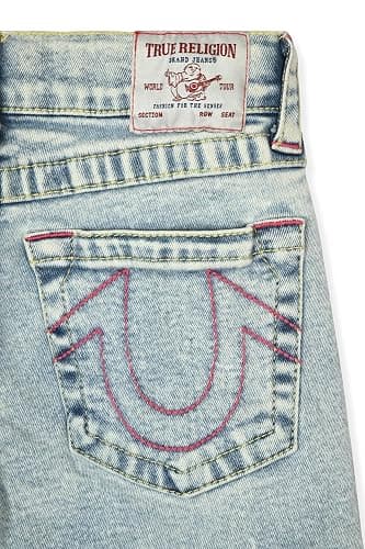 True Religion Girls Fashion Jeans – Premium Designer Denim Pants for Kids, Wide Leg, Cargo, Flare (Sizes 7-14) thumbnail 3
