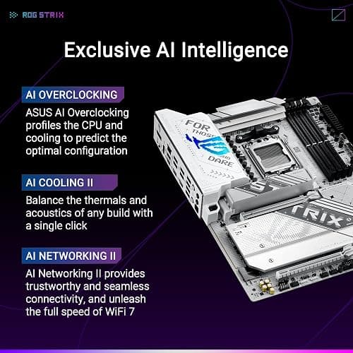 ASUS ROG Strix X870-A Gaming WiFi AMD AM5 X870 ATX Motherboard 16+2+2 Power Stages, Dynamic OC Switcher, Core Flex, DDR5 AEMP, WiFi 7, 4X M.2, PCIe® 5.0, Q-Release Slim, USB4®, AI OCing & Networking thumbnail 2