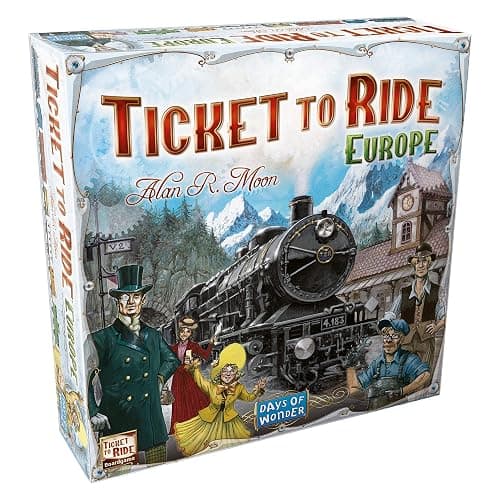 Asmodee Ticket to Ride Europe Board Game - Embark on a Railway Adventure Across The Continent! Fun Family Strategy Game for Kids & Adults, Ages 8+, 2-5 Players, 30-60 Min Playtime - Image 1