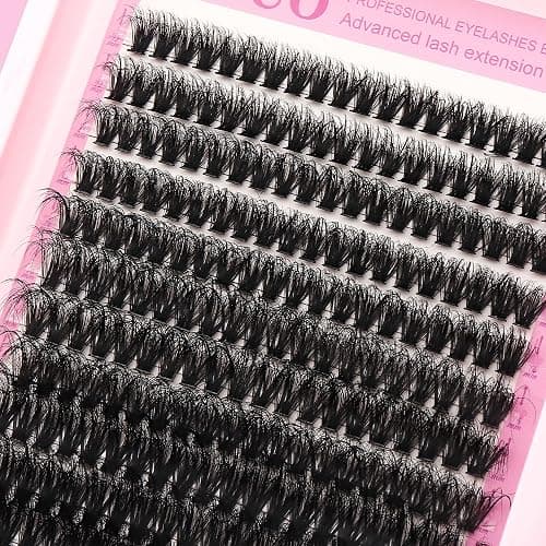 YIDUO Lash Clusters Kit with 2X Bond&Seal 3 Styles 760Pcs Clusters Lashes Extension Volume Soft Eyelash Extension Kit 80D+100D D Curl Wispy Natural DIY Individual Lash Clusters Kit Box for Beginners thumbnail 5