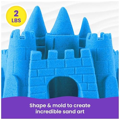 Kinetic Sand 2lb Blue, Moldable Play Sand Sensory Toys, Ages 3+ | Squish, Mold, Shape & Flow, Resealable Bag for Easy Storage, Creative Open-Ended Play, Birthday Gifts for Kids thumbnail 3