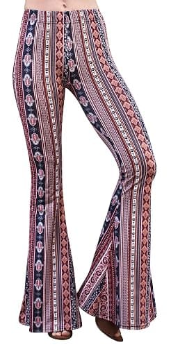 Daisy Del Sol High Waist Comfy Stretch Boho 70s Bell Bottom Fit to Flare Lounge Yoga Pants thumbnail 4