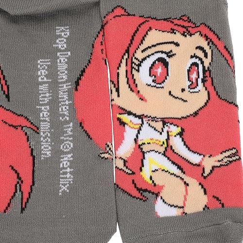 Bioworld KPop Demon Hunters Hunter/X & Derpy 5-Pair Pack Casual Crew Socks thumbnail 2