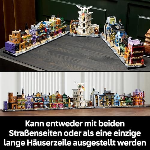 LEGO Harry Potter Die Zauberläden der Winkelgasse - Miniaturstraße zum Ausstellen - 12 Mikrofiguren zum Sammeln, inkl. Harry Potter, Draco Malfoy, Hermine Granger - Geschenk für Erwachsene 76444 thumbnail 7