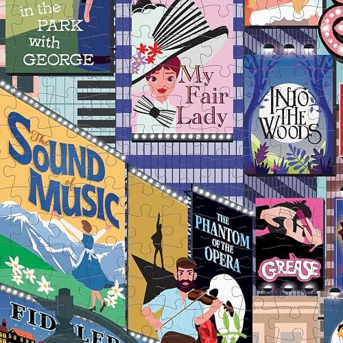 Ridley's: 50 Must-See Musicals Bucket List 1000-Piece Puzzle|Unique Graphics of Popular Broadway Musicals in New York City|Room Décor After Completion|Great Gift for Musical Lovers thumbnail 6