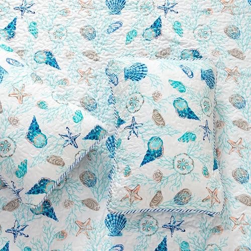 Great Bay Home Coral King Quilt Set, 3 Pieces, Machine Washable thumbnail 6