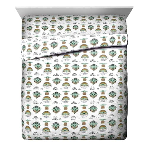 Jay Franco Star Wars The Mandalorian The Child 5 Piece Queen Bed Set - Includes Reversible Comforter & Sheet Set - Bedding Features Baby Yoda - Super Soft Fade Resistant Microfiber Official Product thumbnail 5