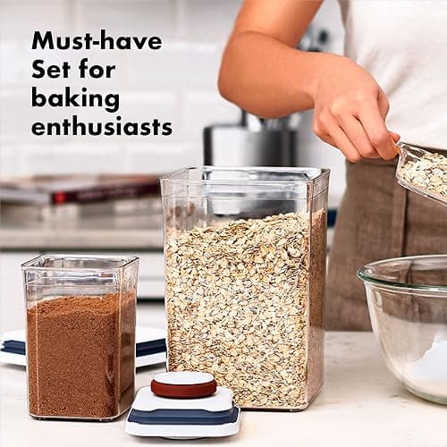 OXO Good Grips 8-Piece Baking Essentials POP Container Set, White - Container thumbnail 2