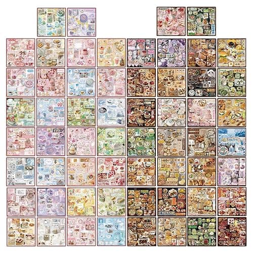 Japanese Sticker Book - Kawaii Food Stickers 60 Sheets: Cute Sushi, Donuts, Fruits Deco Stickers - Acid-Free Vinyl for Journaling Supplies, Scrapbooking, Planners & Kids Crafts thumbnail 4