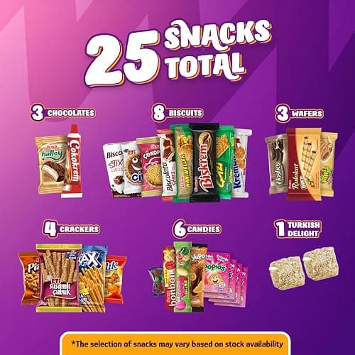 Eastanbul International Snack Box, Premium 25 Full-Size Foreign Snack Box, From Around The World International, Sweet, Savory, Chewy, Crunchy thumbnail 3