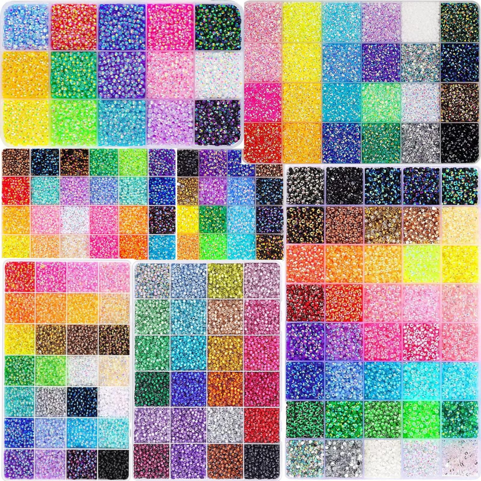 Resin Jelly Rhinestones Bedazzling Kit Flatback Gems for Crafting with B7000 Glue Tweezers Rhinestone Picker Clothing Shoes Nail Book Diamond Art thumbnail 2