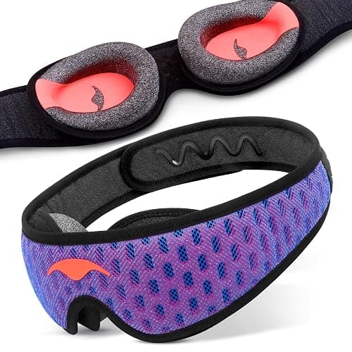 Manta Pro Sleep Mask - 100% Light Blocking Sleep Mask for Side Sleepers, Breathable and Comfortable, Spacious & Zero Pressure for Long Lashes, Perfect for Sleep/Travel/Nap/Shift Work - Image 1