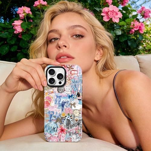 Lumen for iPhone 16e / iPhone 17e Case, Compatible with Magsafe, Hard Shell Cover with Camera Protection for Girls Women - Abstract Leopard Bow Spring Watercolor Disco Coastal Preppy Collage thumbnail 8