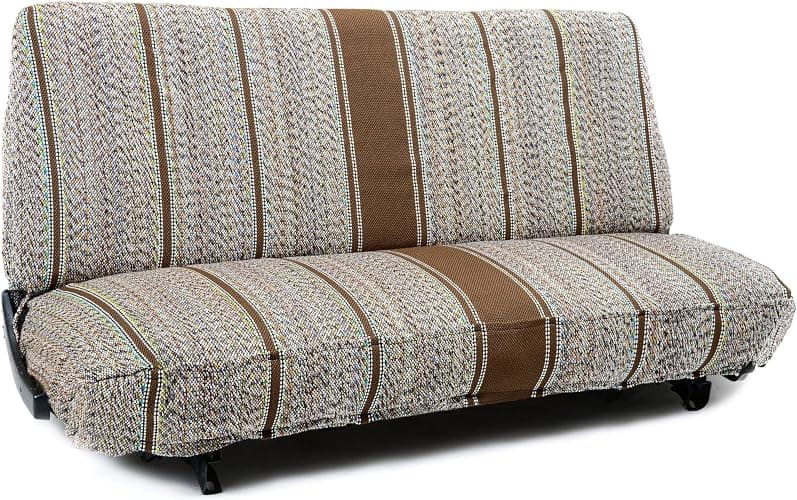 Seat Covers Unlimited Bench Seat Cover, Universal Fit Truck & Car - Brown | Woven Saddle Blanket Fabric, Stain Resistant, One-Piece Design, 56" Wide, Universal Fit, Easy Installation - Image 1