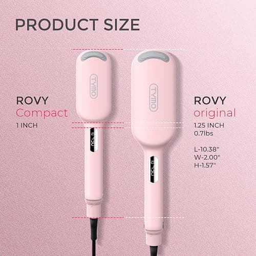 Curling Iron Hair Crimper Waver - TYMO ROVY Beach Waves Curling Wand, Ionic Deep Waver Hair Curler Tool with Ceramic 3 Barrel for Women, Dual Voltage, Anti-Scald, Easy to Use, Pink, 1 Inch thumbnail 9
