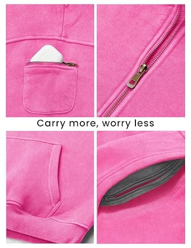 FAIABLE Women's Oversized Washed Quarter Zip Hoodie Loose Fit Pullover Sweatshirt with Pockets thumbnail 3