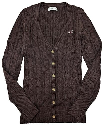 Hollister Women's Cable-Knit Icon V-Neck Sweater Cardigan (Slim Fit) HOW-73 - Image 1