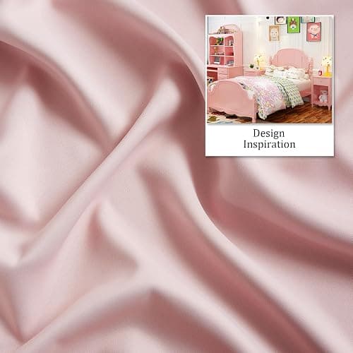 DUALIFE Solid Pink Curtains 84 Inches Long Baby Pink Blackout Curtain Panels/Drapes for Girls Bedroom Decor Grommet Room Darkening Thermal Insulated for Baby Nursery 42''x 84'' Set of 2 Panels thumbnail 5