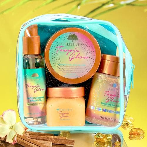Tree Hut Tropic Glow Everything Shower Gift Set for Women, Exfoliating Body Scrub, Body Wash, Shave Oil & Body Butter, Self Care Gift Set, Hydrating & Moisturizing with Shea Butter, Travel Size thumbnail 2