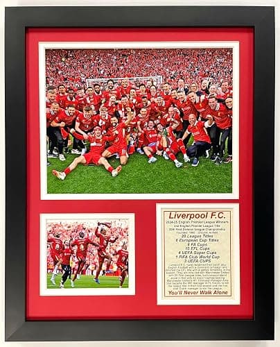Liverpool F.C. | 2024-2025 English Premier League EPL Champions | Anfield Collectible | Liverpool Football Club Memorabilia | Framed Picture and Photo Collage Gifts | (Clinching Win Pose, 12"x15", Framed) - Image 1