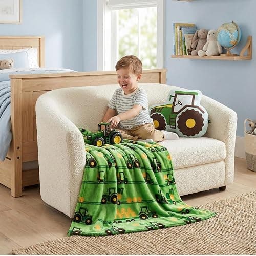 John Deere Trailer Tractor Kids Bedding Super Soft Plush Throw Blanket, 46 in x 60 in, (Officially Licensed Product) by Franco thumbnail 6