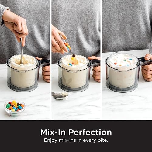 Ninja CREAMi Ice Cream Maker | 7-in-1 - IceCream, Gelato, Sorbet, Milkshakes, Mix-ins, Smoothie Bowls & More | Includes (1) Dishwasher Safe 16 oz. Pint with storage lid | Black | NC299AMZ thumbnail 5