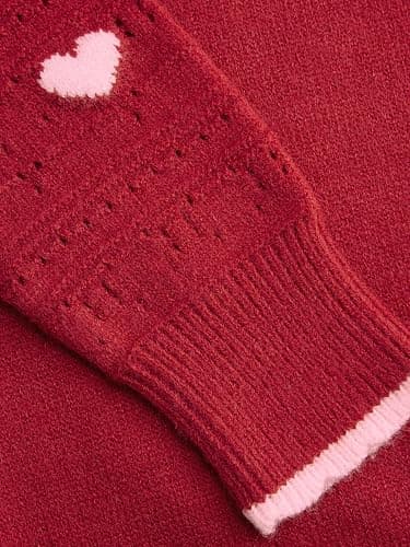 CIDER Cardigan Sweaters for Women Trendy Cute Sweaters Long Sleeve Crew Neck Heart Print Cardigans Spring Fall Outfits thumbnail 3