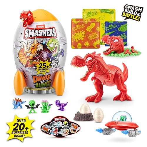 Smashers Dino vs Aliens Medium(T-REX) by ZURU, Smashable Egg Toy for Boys thumbnail 4