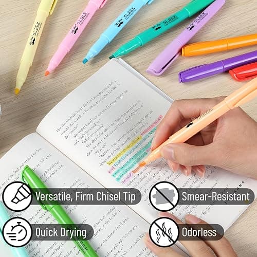 Mr. Pen- Highlighters, 12 Pack, Assorted Colors, Chisel Tip, Quick-Dry | Smear-Resistant, Odorless Highlighters for School, Office & Journaling thumbnail 3